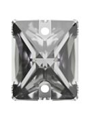 Baguette pietre strass da cucire piatto 2 foro 10x8mm Crystal