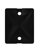 Baguette pietre strass da cucire piatto 2 foro 10x8mm Jet