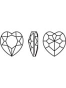 Heart 27mm Crystal Golden Shadow