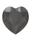 Antique Heart 8.8x8mm Jet Hematite