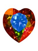 Antique Heart 11x10mm Crystal Bermuda Blue