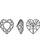 Antique Heart 11x10mm Crystal Unfoiled
