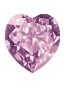 Antique Heart 15.5x14mm Violet