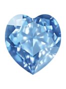 Antique Heart 15.5x14mm Light Sapphire