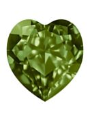 Antique Heart 15.5x14mm Olivine