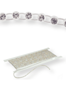 Elastico Gallon strass in platica ss19 (5,3mm) 1 row, Crystal AB F (C00030AB), Transparent plastic b