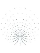 Cartina Strass Termoadesivo "Peacock" ss6 160x161mm Jet Hematite HF (AU010HEM)