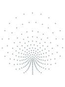 Cartina Strass Termoadesivo "Peacock" ss10 226x228mm Jet Hematite HF (AU010HEM)