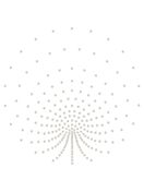 Cartina Strass Termoadesivo "Peacock" ss10 226x228mm Black Diamond HF (AU057)