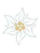Cartina Strass Termoadesivo "Edelweiss" 170x182mm