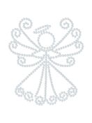 Cartina Strass Termoadesivo "Angel" 86x74mm