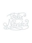 Cartina Strass Termoadesivo "Feliz Navidad" 173x120mm