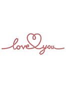 Cartina Strass Termoadesivo "Love you" 179x60mm Light Siam HF