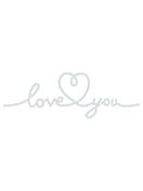 Cartina Strass Termoadesivo "Love you" 179x60mm Crystal HF