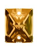 Baguette pietre strass da cucire piatto 2 foro 18x13mm Light Smoked Topaz