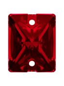 Baguette pietre strass da cucire piatto 2 foro 18x13mm Light Siam