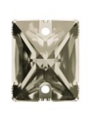 Baguette pietre strass da cucire piatto 2 foro 25x18mm Crystal Satin