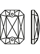 Octagon pietre strass da cucire piatto 2 foro 14x10mm Crystal AB