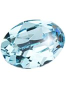 Maxima Oval 14x10mm Aqua Bohemica F