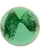 Glass Cabochon Tondo 10mm green white marbled