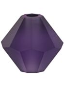 Bicono Perla di vetro sfaccettata 4mm Deep Tanzanite Matt