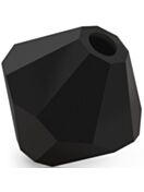 Bicono Perla di vetro sfaccettata 4mm Jet Matt