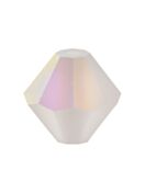 Bicono Perla di vetro sfaccettata 6mm Crystal AB Matt