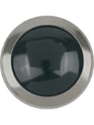 Framed Cabochon hotfix mezza perla termoadesiva ss34 Jet Hematite HF Gun Metal Ring (GM)