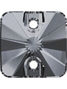 Rivoli Square pietre da cucire 2 fori 10mm Crystal Silver Night