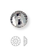 Rose pietre strass da cucire piatto 1 foro 10mm Crystal F