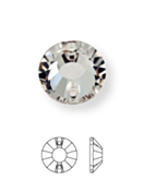 Rose pietre da cucire piatto 2 fori 10mm Crystal UF Transparent