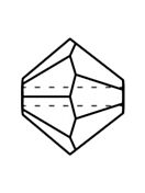 Bicono Perla di vetro sfaccettata 5mm Acid Yellow AB Matt