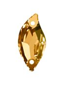 Leaf pietre strass da cucire piatto 2 foro 20x10mm Light Smoked Topaz