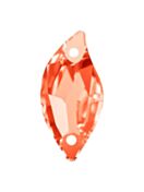 Leaf pietre strass da cucire piatto 2 foro 20x10mm Padparadscha
