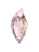 Leaf pietre strass da cucire piatto 2 foro 30x14mm Violet