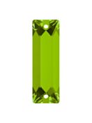 Baguette pietre strass da cucire piatto 2 foro 18x6mm Fern Green