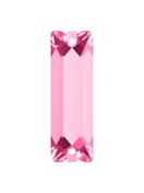 Baguette pietre strass da cucire piatto 2 foro 21x7mm Light Rose
