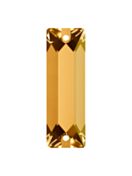 Baguette pietre strass da cucire piatto 2 foro 26x9mm Light Smoked Topaz