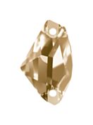 Galactic pietre strass da cucire piatto 2 foro 27x17mm Crystal Golden Shadow