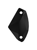 Galactic pietre strass da cucire piatto 2 foro 27x17mm Jet